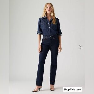 Levis 501® ORIGINAL FIT WOMEN'S JEANS Color:  Deep Breath - Dark Wash size 26x30